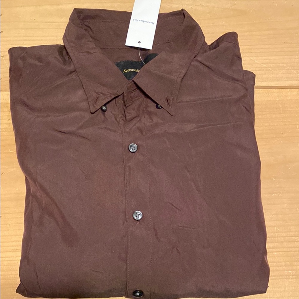 Abercrombie & Fitch Brown Blouse Classic Collar Top